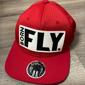 💐Y2K Born Fly Baseball Hat Cap Snapback Red White Anytown USA